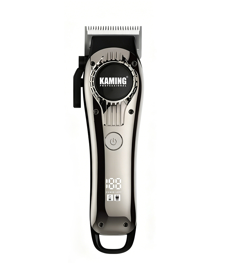 Kaming 1708 stille elektrische tondeuse, professionele fade tondeuse voor salongebruik met digitaal display