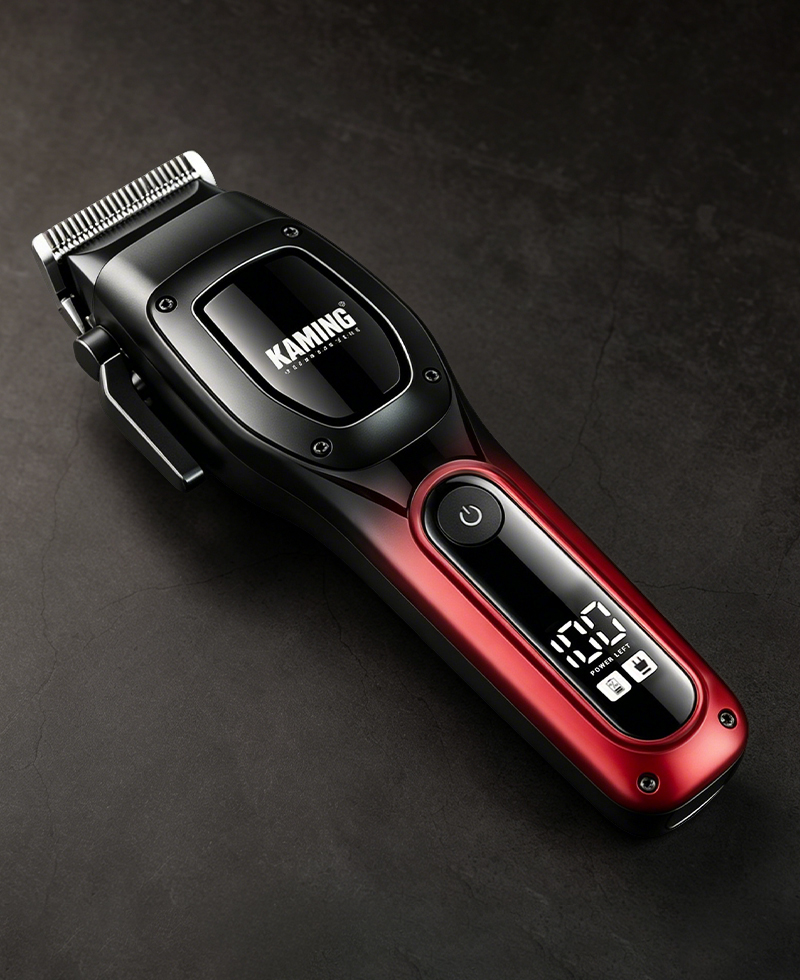 Kaming 1709 Nieuwe professionele krachtige tondeuse met digitaal display voor salon- en herenverzorging