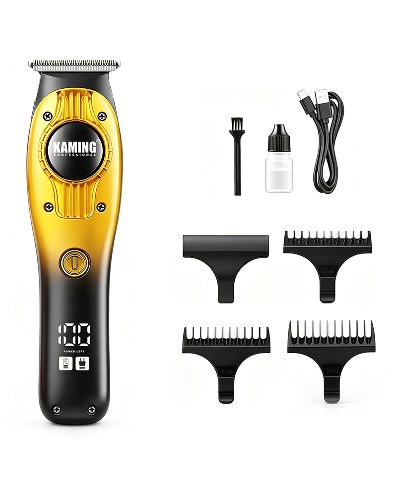 Kaming 1710 Professionele Zero Gap Carving Tondeuse met digitaal display