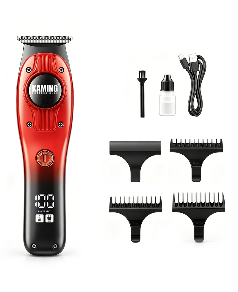 Kaming 1710 Professionele Zero Gap Carving Tondeuse met digitaal display