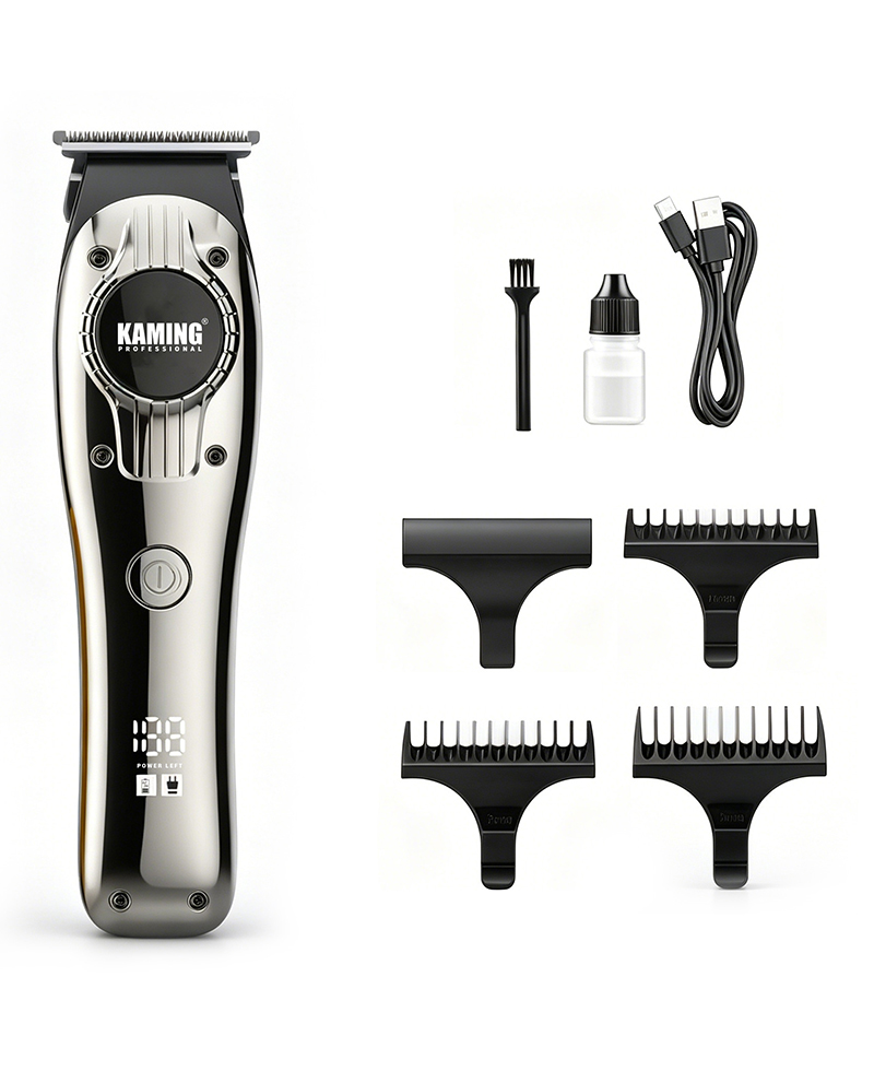 Kaming 1710 Professionele Zero Gap Carving Tondeuse met digitaal display