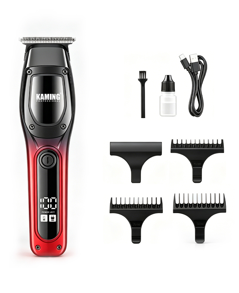 Kaming1711 Nieuwe Elektrische Tondeuse voor Mannen Zero Gap Digitale Display 7000 RPM Detail Trimmer Grensoverschrijdende Handel
