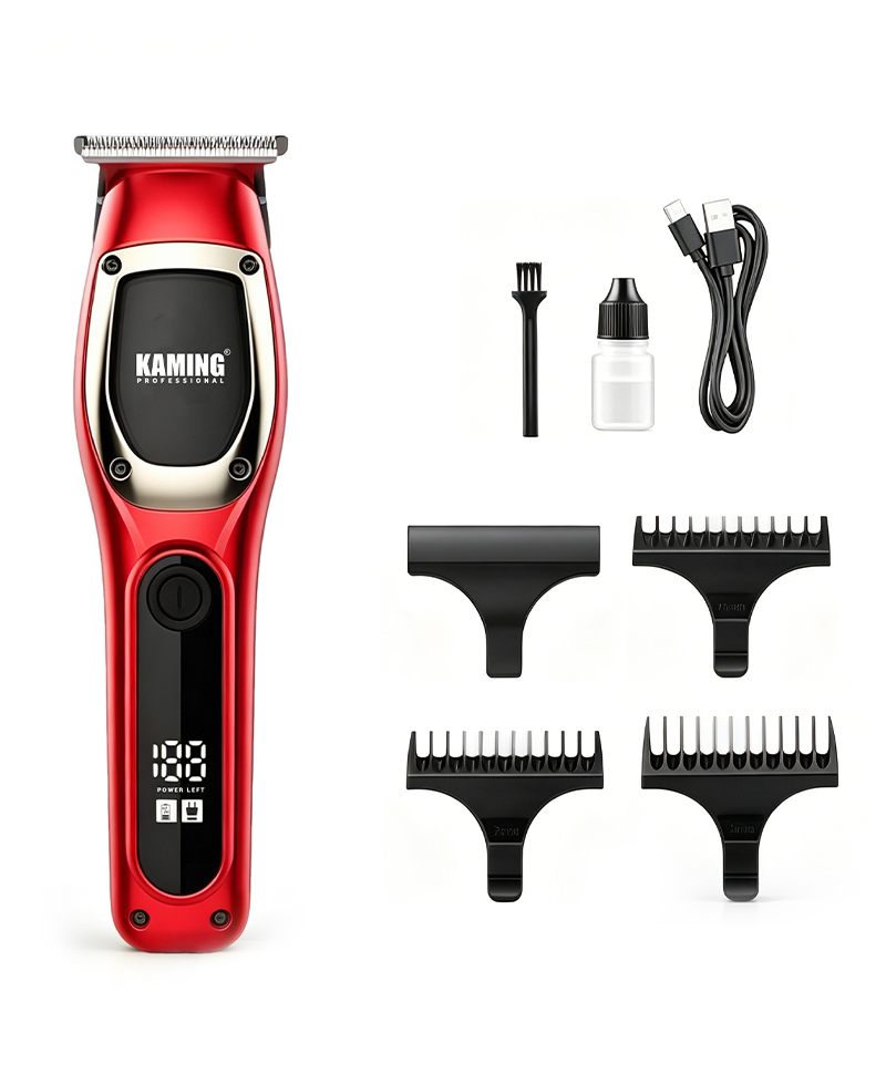 Kaming1711 Nieuwe Elektrische Tondeuse voor Mannen Zero Gap Digitale Display 7000 RPM Detail Trimmer Grensoverschrijdende Handel