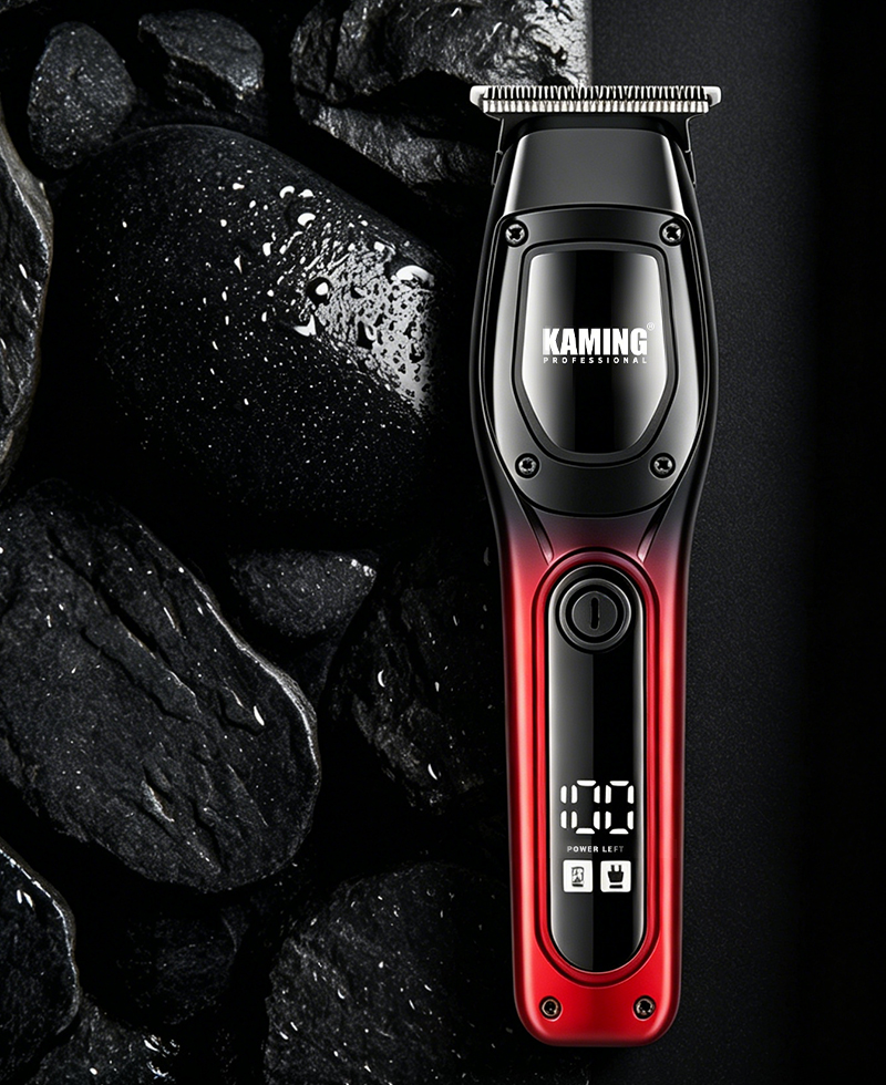 Kaming1711 Nieuwe Elektrische Tondeuse voor Mannen Zero Gap Digitale Display 7000 RPM Detail Trimmer Grensoverschrijdende Handel
