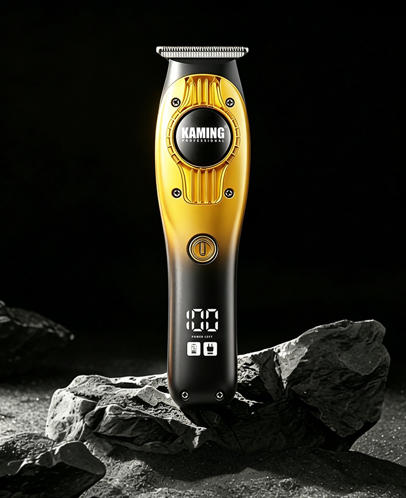 Kaming 1710 Professionele Zero Gap Carving Tondeuse met digitaal display