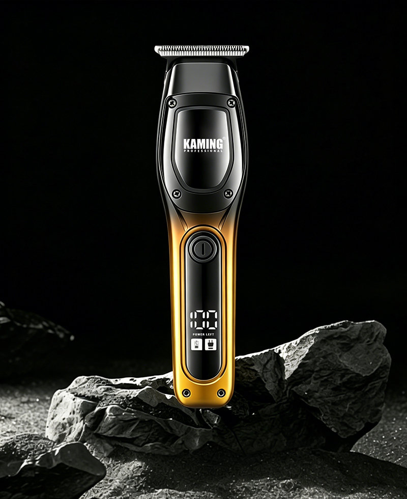 Kaming1711 Nieuwe Elektrische Tondeuse voor Mannen Zero Gap Digitale Display 7000 RPM Detail Trimmer Grensoverschrijdende Handel